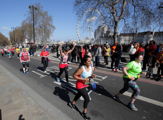 Runners at the London Landmarks Half Marathon