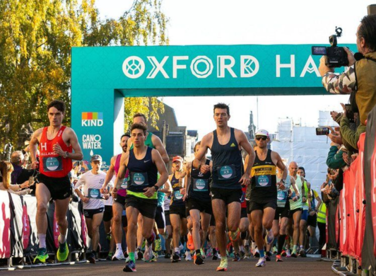 Starting line at the Oxford Half Marathon