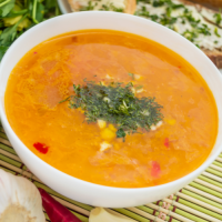 Tomato and red Lentil Soup