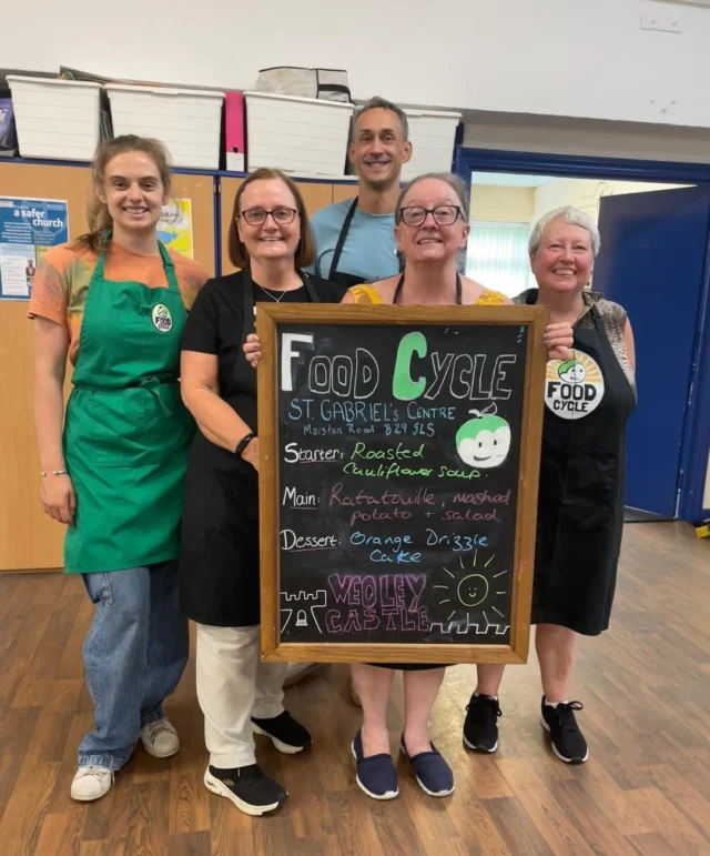 PROJECT HIGHLIGHT

Well done to the fantastic team at FoodCycle Weoley Castle for another warm and welcoming community meal 💚

This week, they served 22 guests, welcomed a brand new hosting volunteer, and dished up a delicious three-course menu featuring:
🥣 Roasted cauliflower and fennel soup
🍅 Ratatouille with mash and side salad
🍊 Orange drizzle cake

We also want to give a huge shout-out to Jacky, who hit an incredible milestone of 400 volunteer hours! Thank you for your dedication and the difference you continue to make every week 🎉

If you’re in the Weoley Castle area, head to St Gabriel’s at 4pm on Tuesdays for a free meal, good chat and a warm welcome.

Thinking about volunteering? Sign up here via the link in the bio. 

#Volunteering #FoodCycle #WeoleyCastle #FreeMeal #WestMidlands #ThreeCourseMeal