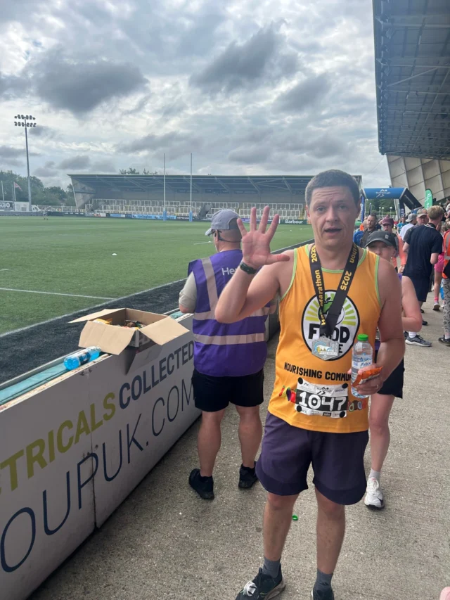 Halfway there, Harry! 🏃‍♂️🔥

Huge shoutout to Harry Barham who recently completed his 5th half marathon in his epic challenge to run 10 half marathons in support of FoodCycle and FareShare North East – that’s 131 miles in total!

His most recent run was a scorcher, but Harry powered through with determination and a whole lot of heart.

He’s running to help tackle food waste, food poverty and support stronger communities and he’s already halfway to the finish line.

Let’s cheer him on and help him hit that fundraising goal 💚
Donate here at giveasyoulive.com and search "harry runs 25"

#HarryRuns25 #fundraising #halfmarathon #foodcycle #communitymeals